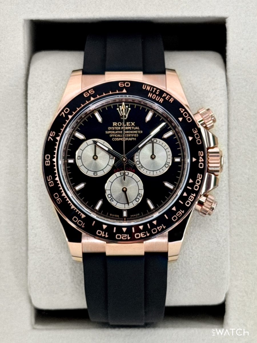 NEW 2026 Rolex Daytona 40mm 126515LN Rose Gold Oysterflex Black