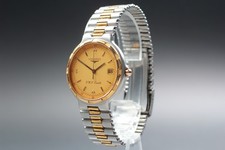 [Near MINT]  LONGINES Conquest VHP 34mm Gold Dial Date Quartz Men's Watch JAPAN