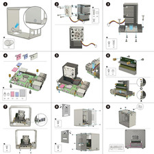 Raspberry Pi 5 Case, Aluminum Mini Tower Case with Cooling Fan and Color Chan...