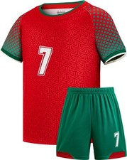 New 7 Special Edition Soccer Jersey for 4-15 Years Boys Girls Football Jer...