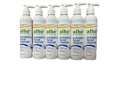 6 Pack Alba Botanica Exfoliating Facial Cleanser Hypoallergenic Cruelty Free 8oz