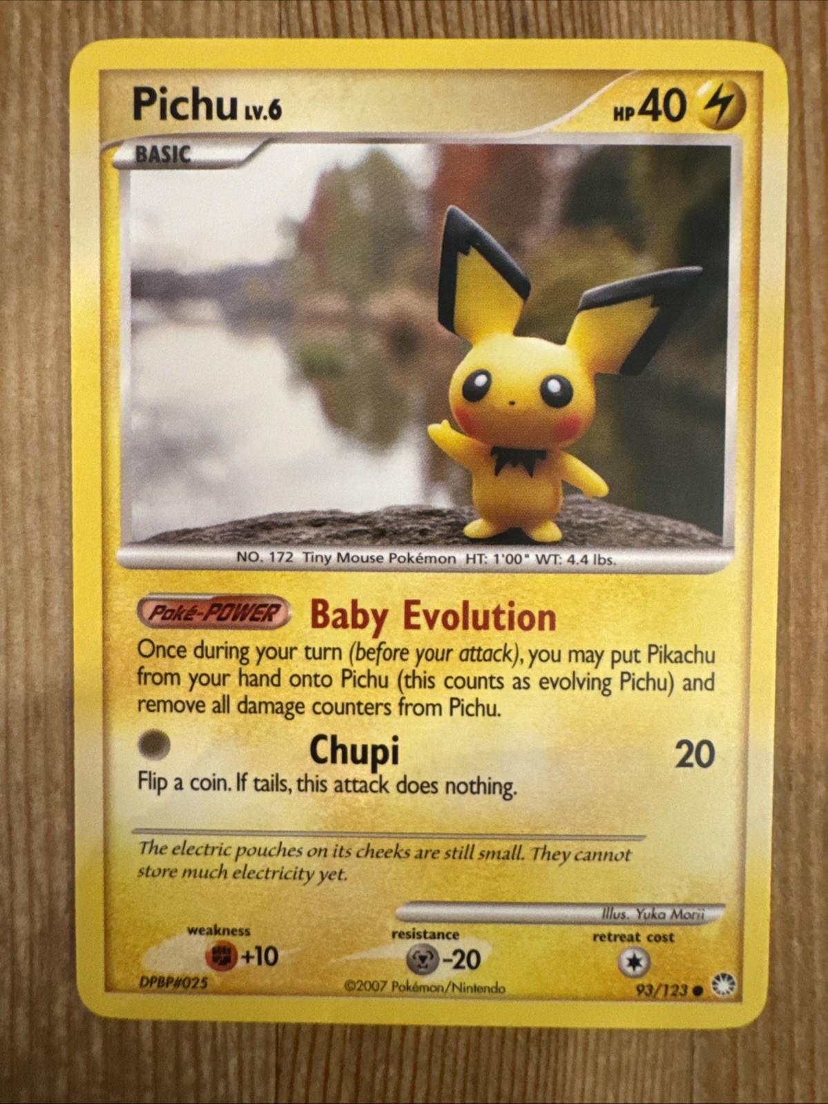 Pichu - 93/123 - Pokemon Mysterious Treasures Card NM/VLP
