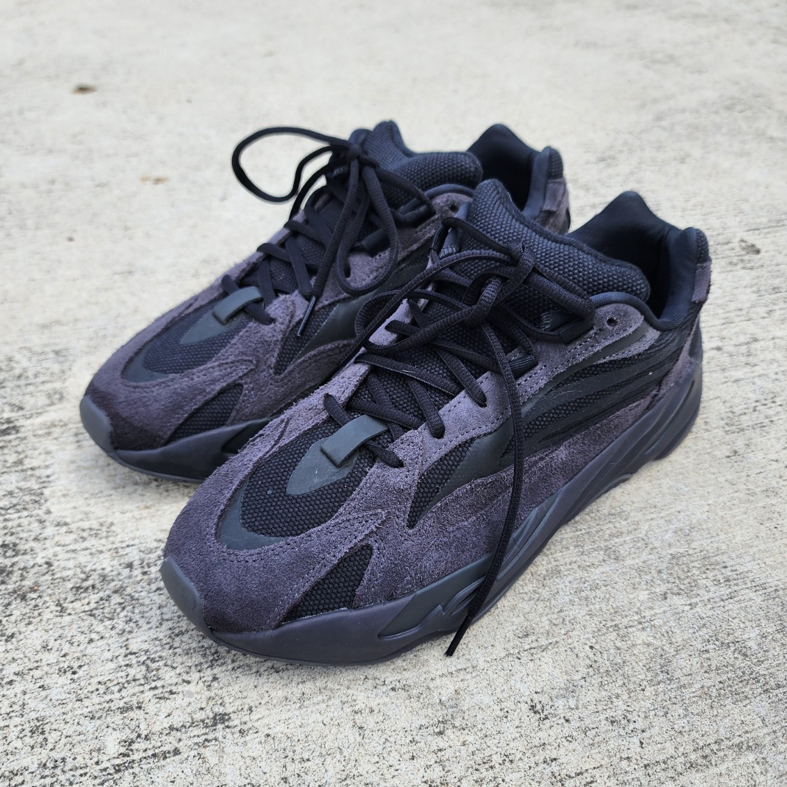 adidas Yeezy Boost 700 V2 Vanta 2019 FU6684 Black Suede Sneaker