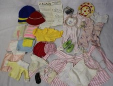 Vintage Lot Of Dolls Clothes, 25 Piece Lot Shoes, Combs, Bibs  MORE 