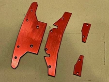 4pcs Aluminum Side Skid Plate Chassis For Arrma Infraction 6S BLX Red 
