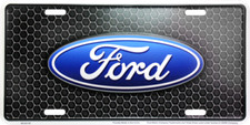Ford Logo Black Aluminum Novelty License Plat...
