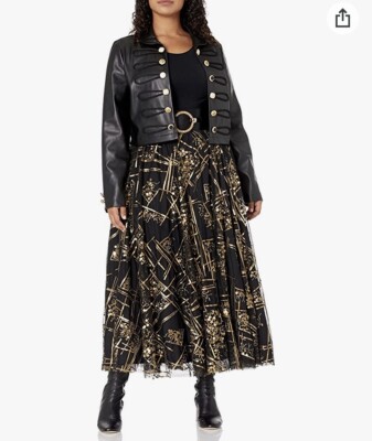 Making the Cut Season 2 Episode 7 Winning Look Andrea's Black Jacket Black Sz XS