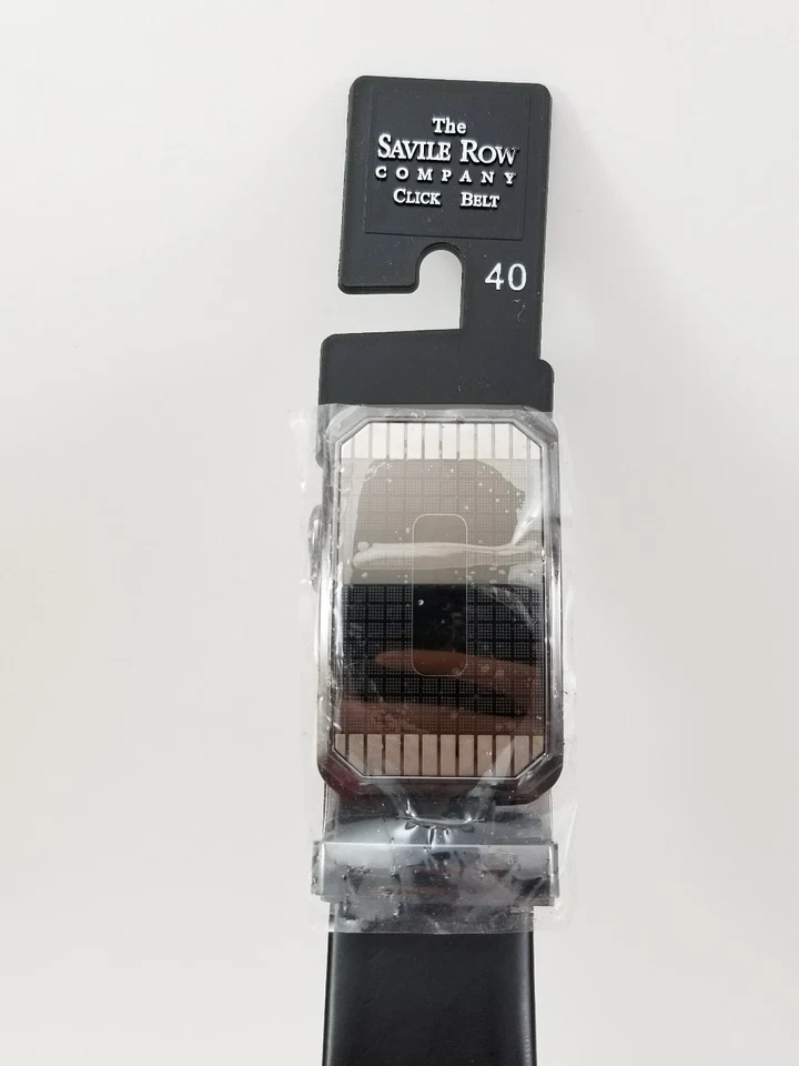 Hebilla de placa de cinturón de cuero genuino Savile Row para hombre (talla 44) Foto 2 de 4