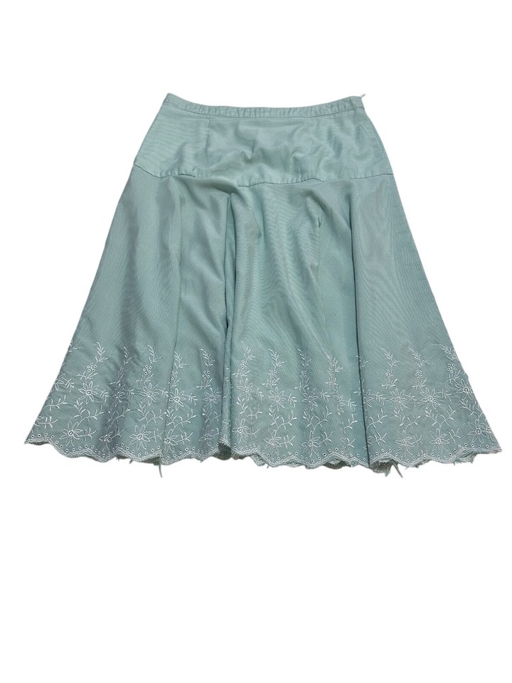 FLOWER Womens Green Stripped Mini Skirt Women's size 10 Good condition