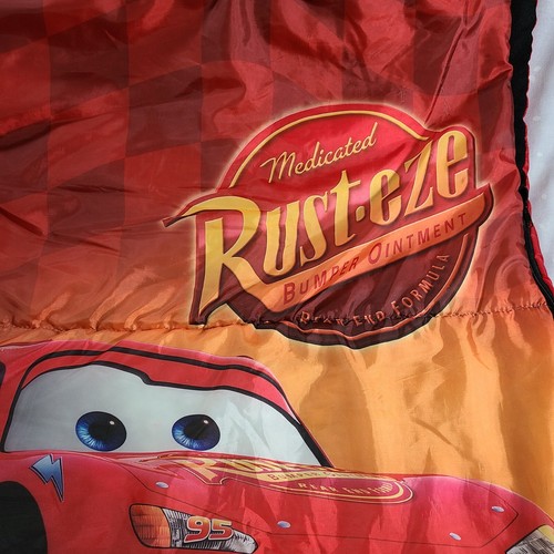 Disney Pixar Cars Lightning McQueen Kids Sleeping Bag 58"x29" Playhut Red - Picture 3 of 15