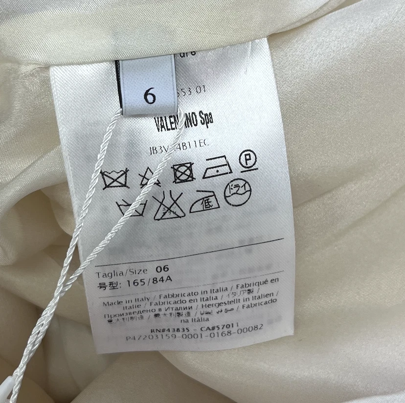 Abito Valentino ALTERATO bianco sporco lana seta pizzo top senza maniche linea A tg 6