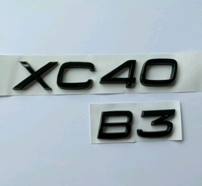 Gloss Black Rear Badge for Volvo XC40 & B3 Glossy Car Number
