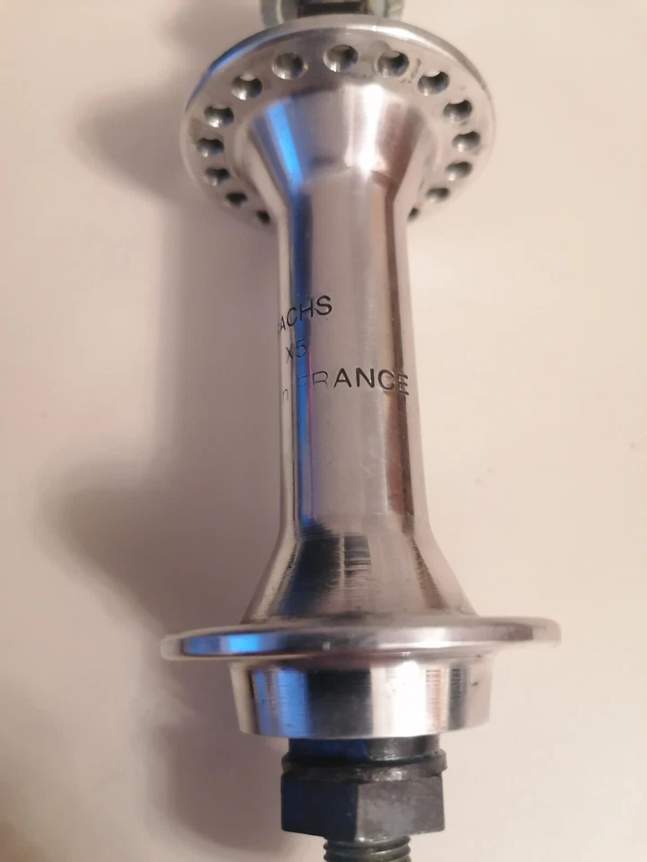 #290 Vintage Sachs X5 Hecho en Francia, 36 Agujeros Aleación Buje Delantero Atornillado, Usado Foto 3 de 4