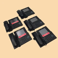 Set of 5 Cisco VoIP Video Conference Business Phones CP-9971 IP Black