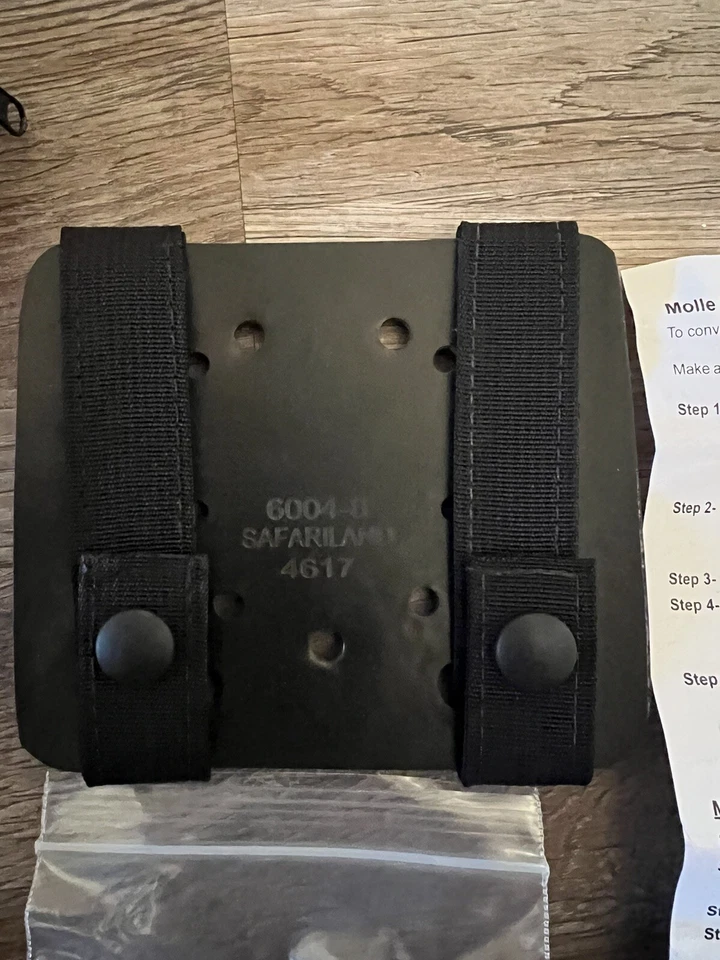 Safariland MOLLE Vest Holster Adapter Mount  6004-8 with Spacers Screws Black - Image 4 of 4