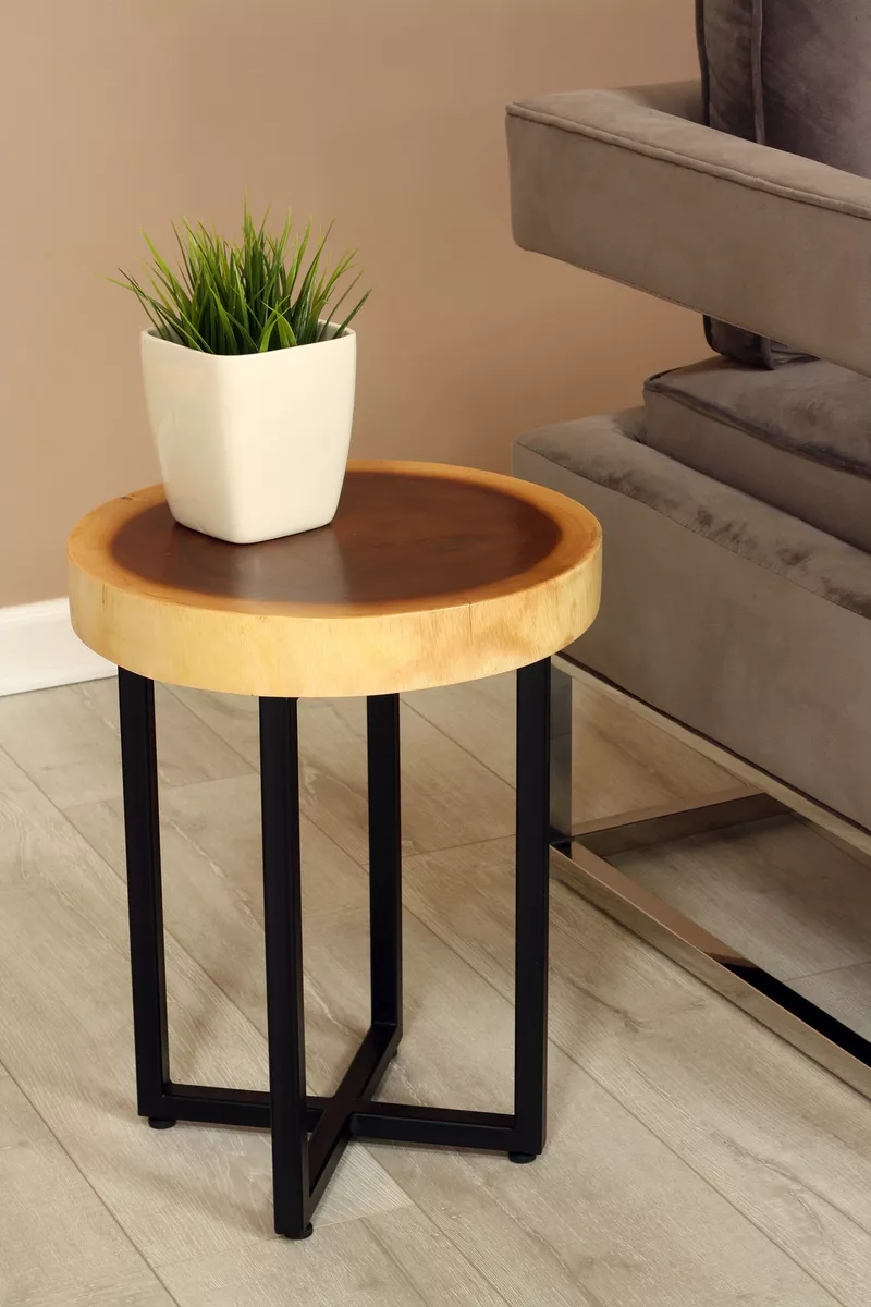 Tall wooden end table deals