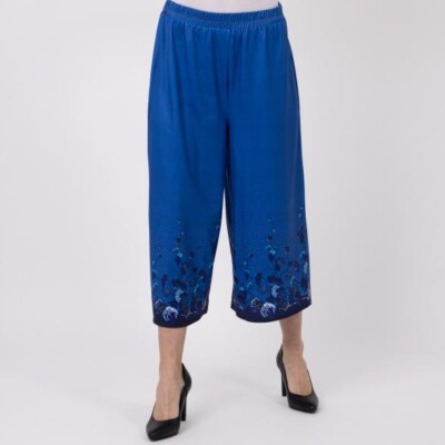 Hose blau 36/40 Damen FASHION NEWS Blumenprint UVP:59,99  N27.A