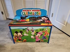 Mickey Mouse Clubhouse Toy Organizer Storage Bins Kids Playroom Box Bedroom