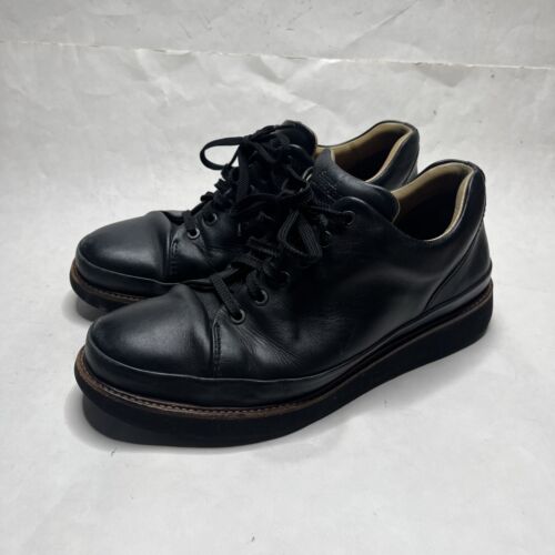 Samuel Hubbard DressFast Dress Sneaker Nero Pelle Casual Cap Toe Uomo Taglia 9,5