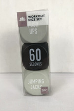 Workout Dice Foam 3 Piece Set 2.25" Cube 12 Activities  6 Durations