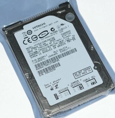 HITACHI HTS541680J9AT00 80 GB HDD 2.5" 8 MB 5400 RPM IDE Laptop Hard Disk - Image 3 of 4