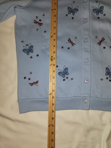 Rebecca Malone blau bestickt Natur genäht 2 Stück Fleece Set Größe Small - Bild 11 von 15