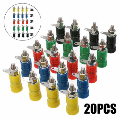 20x 4mm Bananenbuchsen Binding Post Terminal Mutter Bananenstecker Kabelstecker