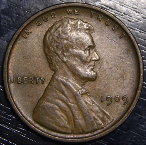 1909 VDB  Lincoln Wheat Penny 1c AU