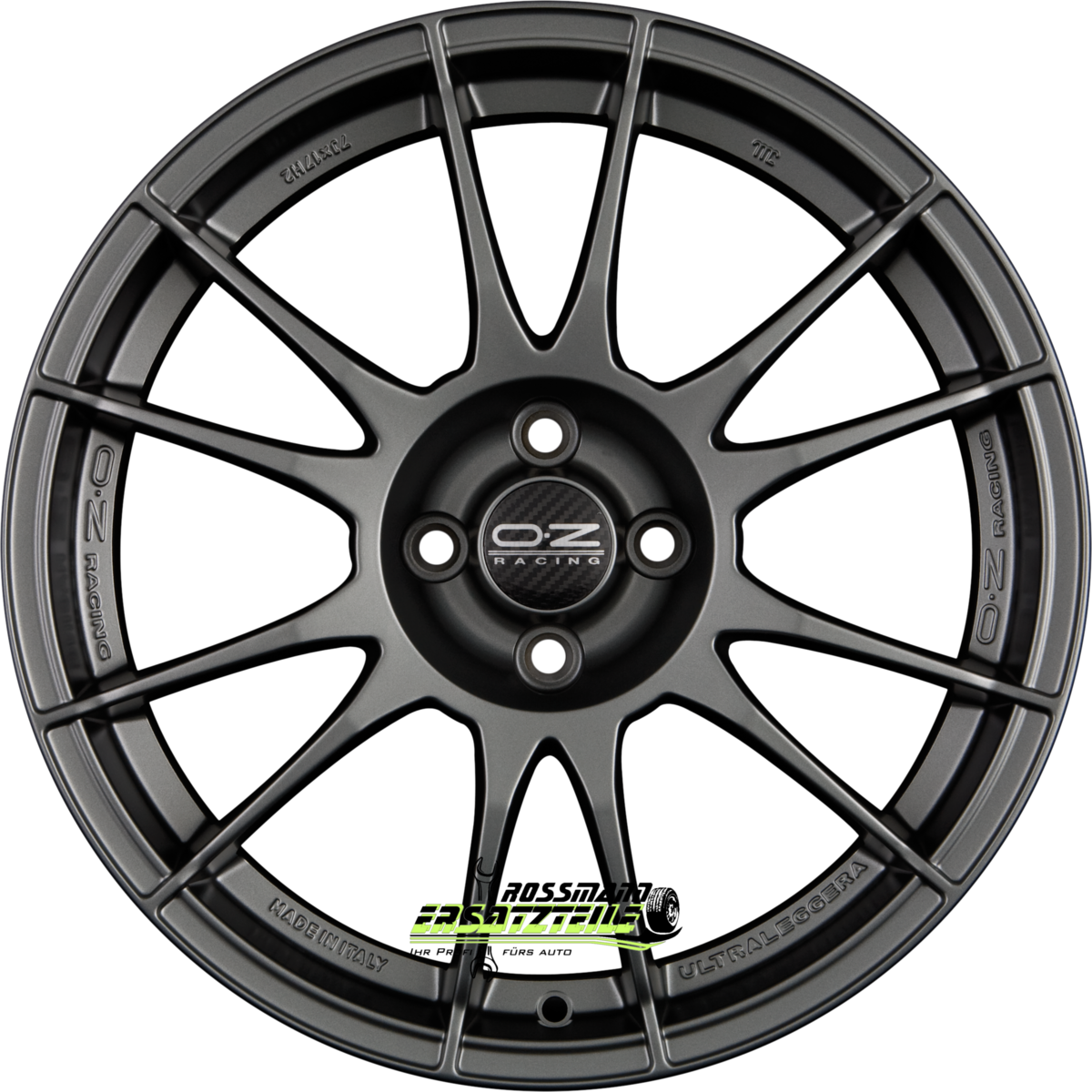 OZ Ultraleggera matt graphite 7x15 ET37 - LK4/100 ML68 W0173120022