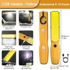 Portable LED Work Light Bar Magnetic Rechargeable Under Hood Light 1700LM +Hooks