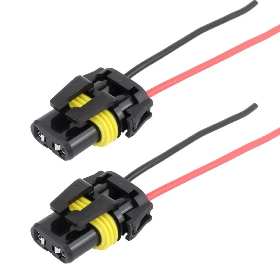 Wire Pigtail Female P H10 9145 Fog Light Two Harness Bulb Replace Socket Lamp - Image 3 of 4