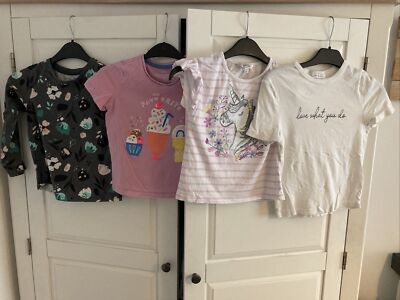 (M) 4 Mädchen Oberteile Alter 5-6 Top Shop, Engel, M&S, Muskat