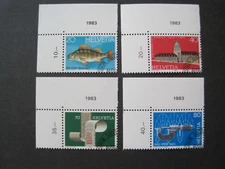 Switzerland MiNr. 1245-1248 Corner margin used (D 126)