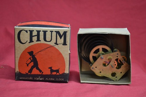 Antique E. Ingraham Chum Single key Alarm Clock Movement * BRAND NEW IN ORIG BOX - Picture 7 of 13