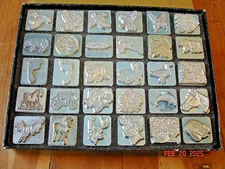 LOT 30 CRAFTOOL CO USA  1" 3 D STAMPS BELT WALLET SADDLE LEATHER WORKING TOOLS