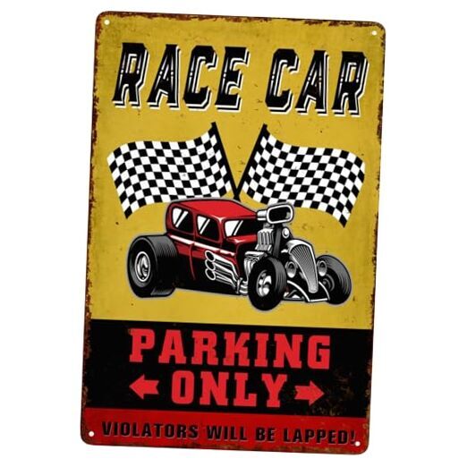 Vintage Cars Metal Tin Signs Race Car Room Decor For Boys Bedroom Garage Sign