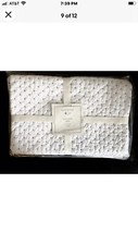 New Pottery Barn Baby PICK STITCH QUILT White W/Blue Retail Price  149 .