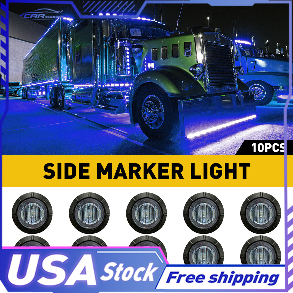 Mini Round LED Marker Light 1inch 12V Clearance Bullet Trailer Truck Light