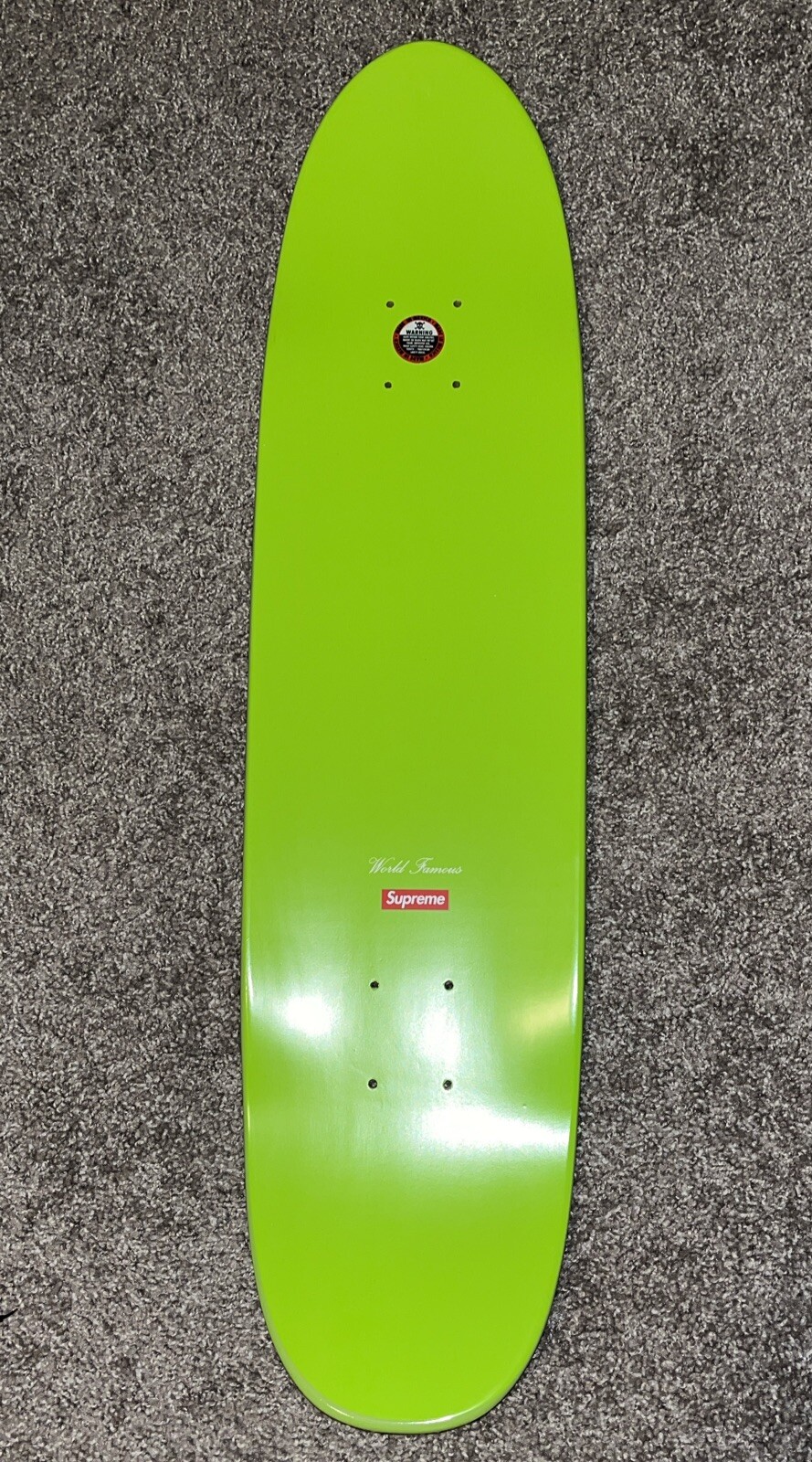 Supreme Skateboard Deck Lime Green Black Supreme Logo-image