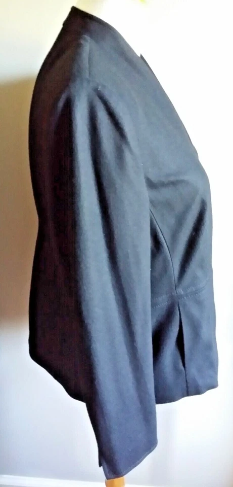 Jacket-Plus 16W-Black-Pure 羊毛-BASLER-无衬里拉链正面--全新带标签! — 第 2/4 张图片