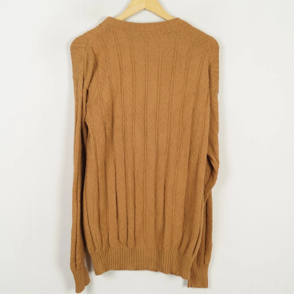 Jersey Ralph Lauren para hombre talla M cuello redondo suéter algodón marrón ... - Imagen 2 de 4