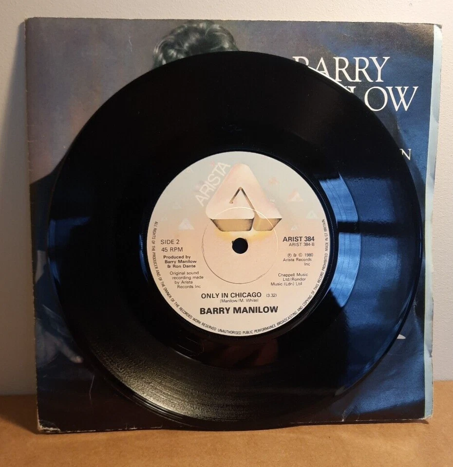 BARRY MANILOW-I MADE IT THROUGH THE RAIN 7"VINYL 45RPM ARISTA 385 POSTER SLEEVE Foto 4 de 4