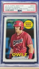 Brandon Marsh - 2019 Topps Heritage Minor League Real One Autograph PSA 10  