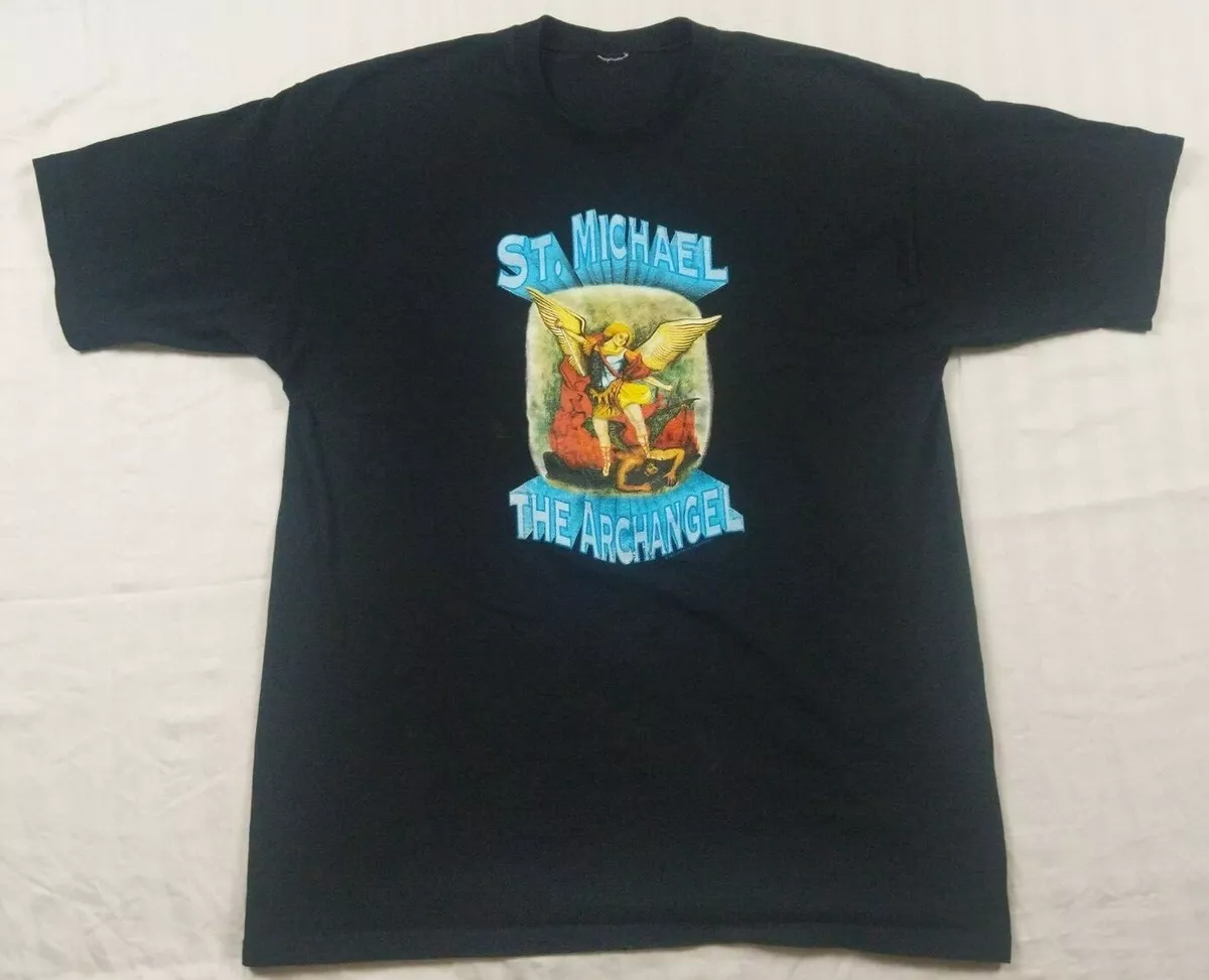Vintage 1997 Catholic Traditions St. Michael The Archangel T-Shirt Adult XL