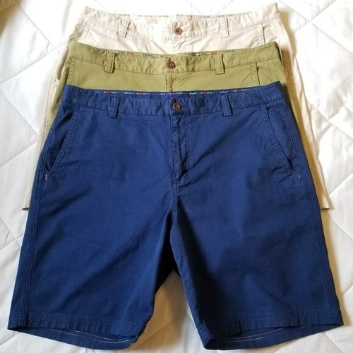 Robert Graham Shorts Size 38 Blue Green Tan Flat Front Men - 第 1/4 張圖片