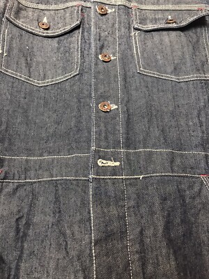 Vintage Men's Von Dutch USA Denim Garage Suit Coveralls Size
