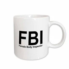 3dRose FBI Female Body Inspector Mug