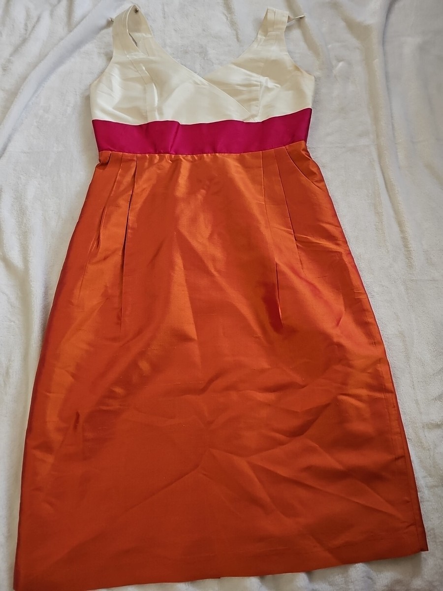 strapless open back dress Color Block Dress Yellow/Lila / M