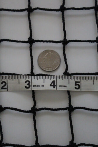 20' X 9' Lacrosse Hockey Baseball Impact Black Square Nylon Net 1 1/2" Mesh #30 - Picture 4 of 5
