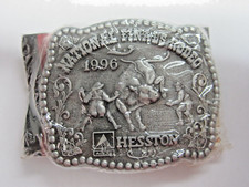National Finals Rodeo Hesston 1996 NFR Youth Cowboy Buckle, Vintage, Orig. Pkg.